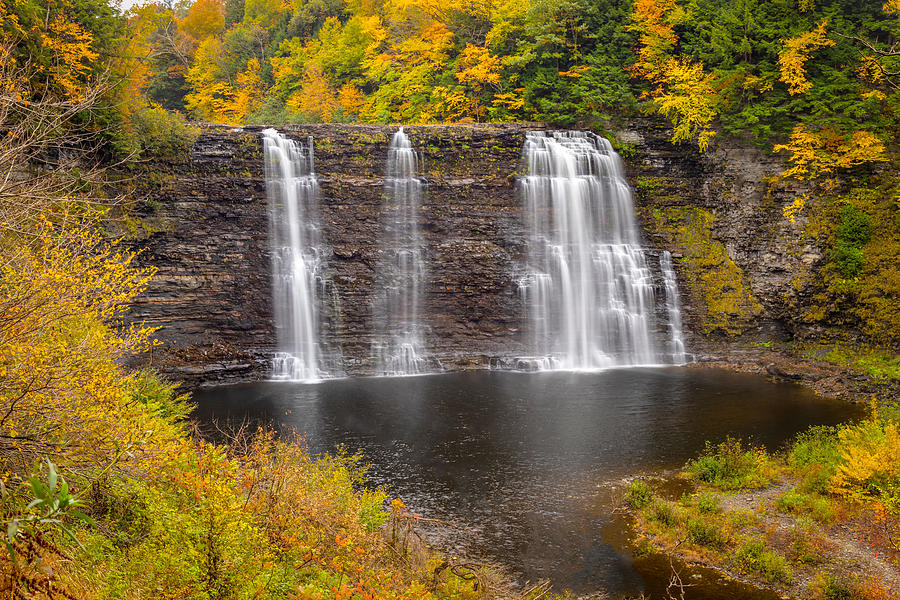 Salmon River Falls in Autumn Photograph by Rod Best