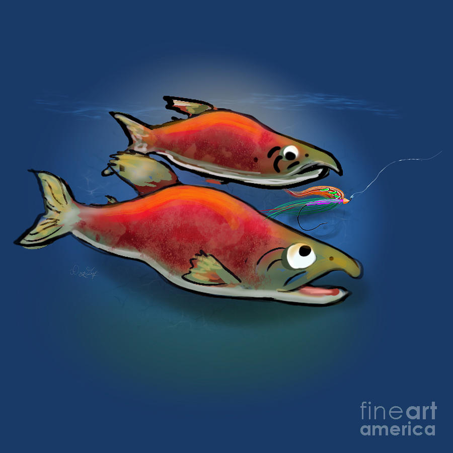 Salmon Run Digital Art by Doug Gist
