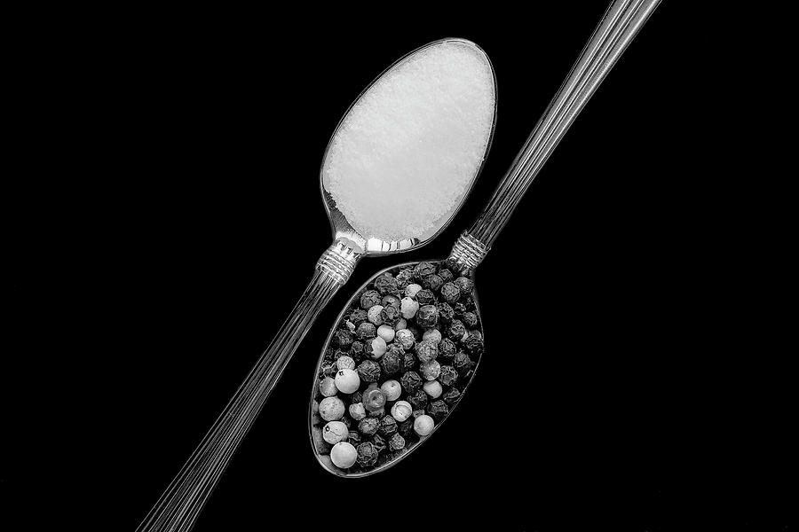 Still Life Photograph - Salt And Pepper BW by Susan Candelario