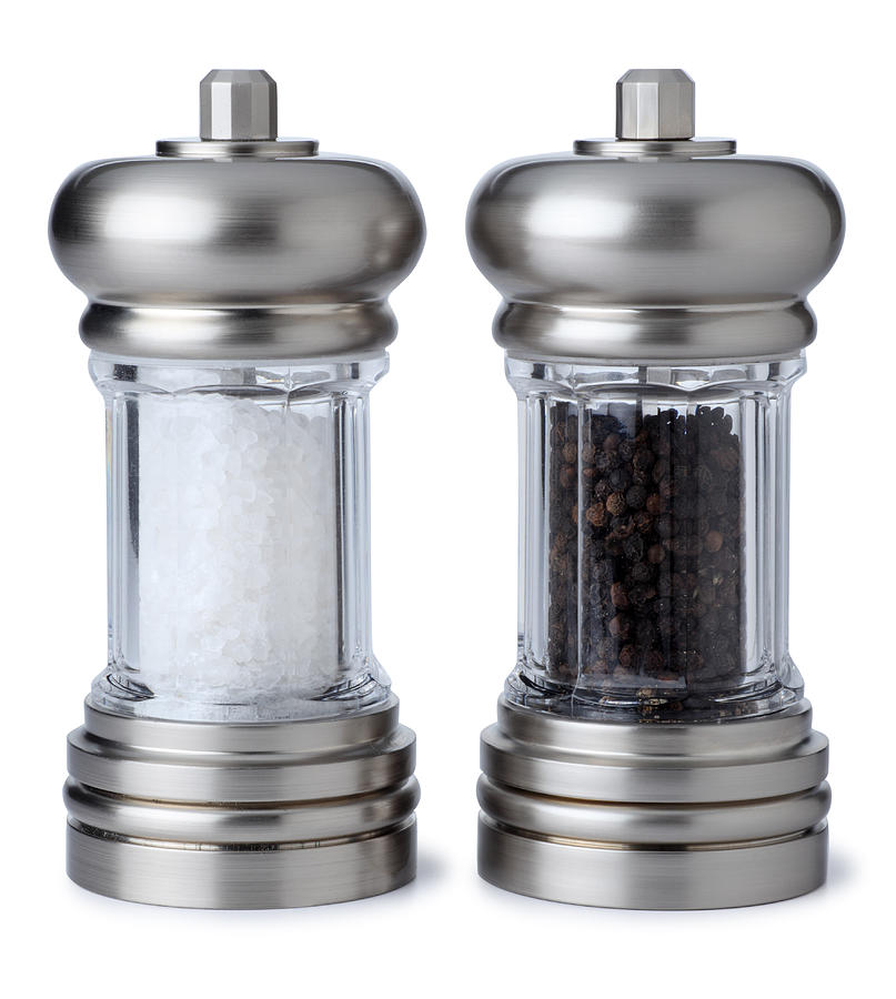 Salt and Pepper Shaker Isolated on White Photograph by Skodonnell