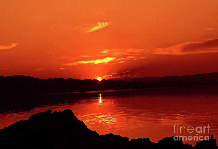 Salt Lake Sunset Photograph by Steve mitchell