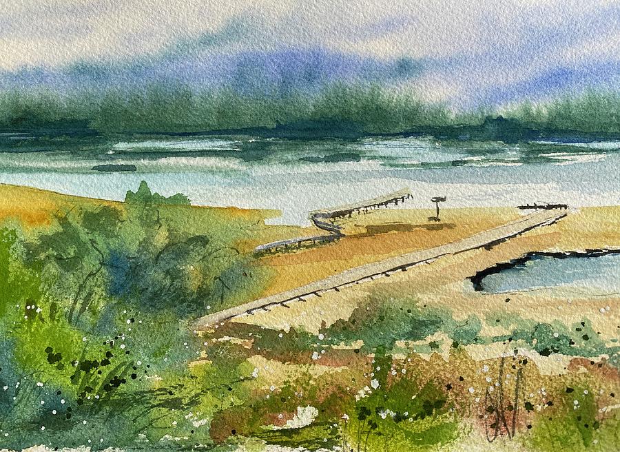 Salt Marsh 1 Painting by Kellie Chasse Salt Marsh 1 Painting by Kellie Chasse