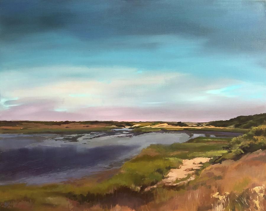 Salt Pond Oasis Painting by Rebecca Jacob