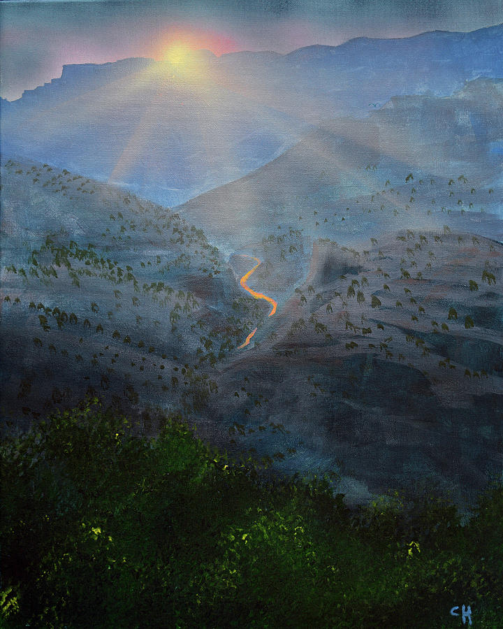 Sunset Painting - Salt River Canyon Sunset, Arizona by Chance Kafka