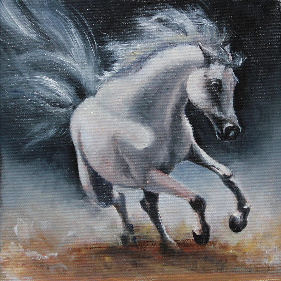 Salt River Mustang Painting by Katy Widger