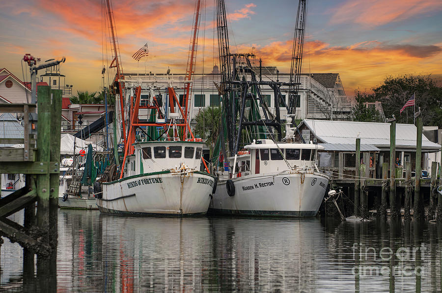 Salt Water Shrimping - Lowcountry Magic Photograph by Dale Powell