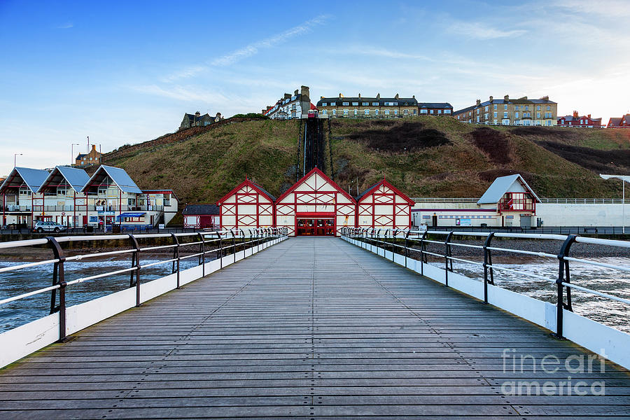 Saltburn Pier and Funicular railway Photograph by Phill Thornton