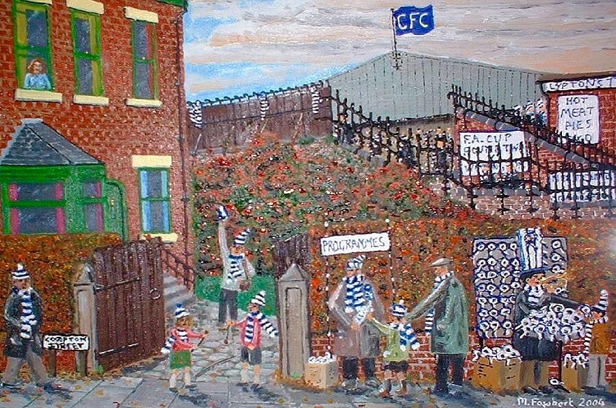 Saltergate The Old Home Of Chesterfield Football Club Painting By Malcolm Fawbert Fine Art America