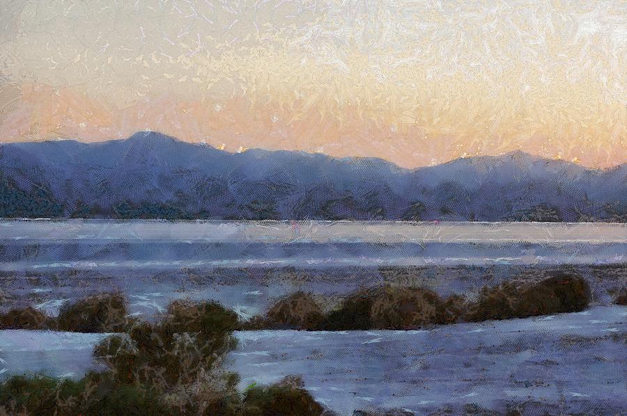 Salton Sea Pastel Sunset Digital Art
