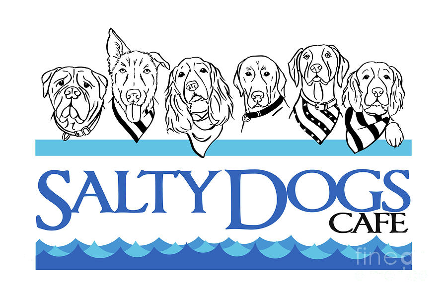 Salty Dogs Cafe Logo Digital Art by Kimberly Chason - Fine Art America