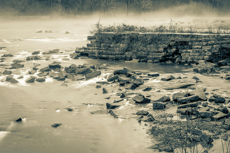 Saluda Factory Ruins-3 Split-Tone Photograph by Charles Hite