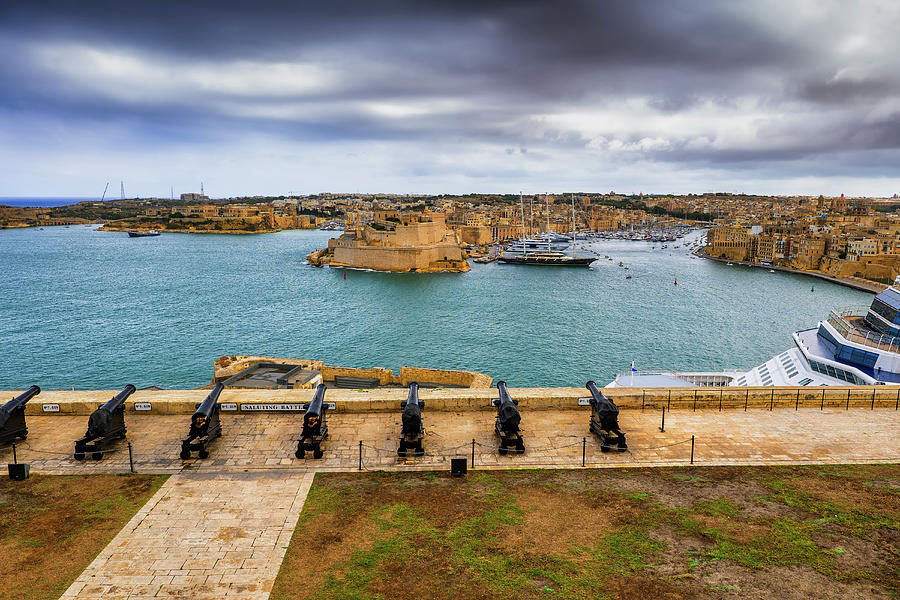 Saluting Battery at Grand Harbour in Malta Photograph by Artur Bogacki