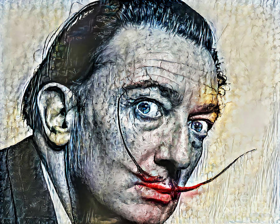 Salvador Dali in Brutalism Colors 20200807 Photograph by Wingsdomain Art and Photography