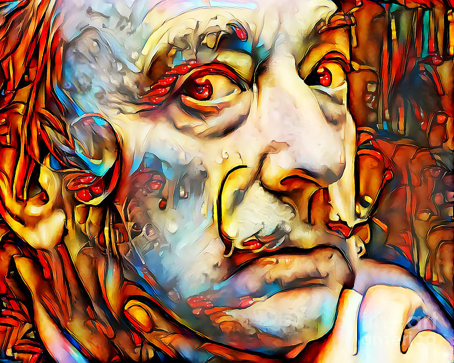 Salvador Dali in Vibrant Contemporary Primitivism Colors 20200713 Photograph by Wingsdomain Art and Photography