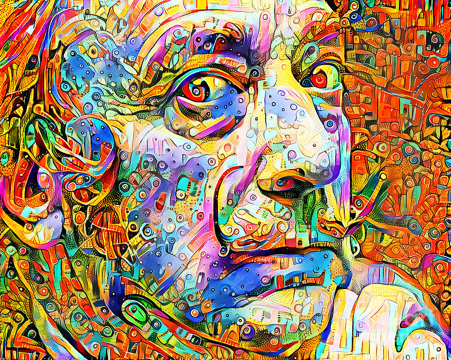 Salvador Dali in Vibrant Whimsical Colors 20200720 Photograph by Wingsdomain Art and Photography