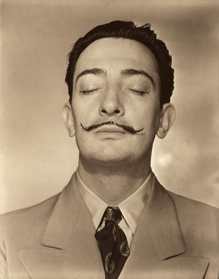 Salvador Dali With Eyes Closed Photograph by Horst P Horst