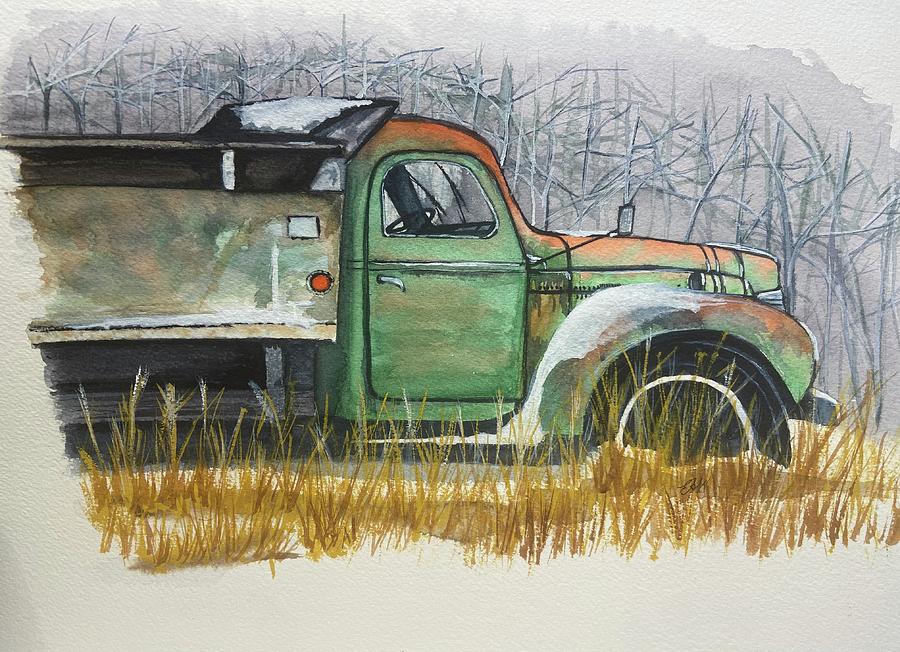 Truck Painting - Salvage by Ericka Winland
