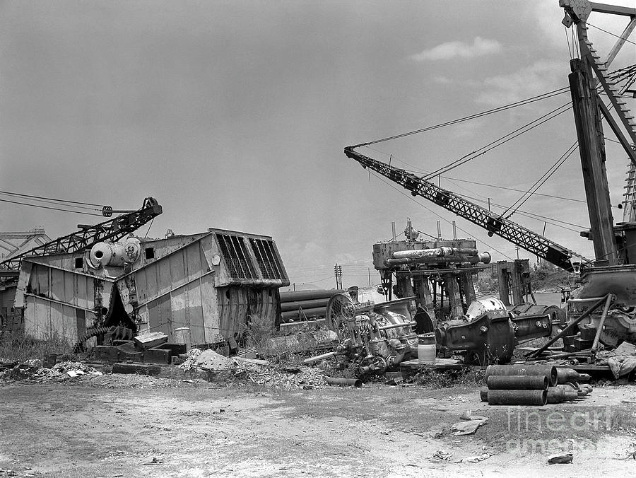 Salvage Yard, 1942 Photograph by Howard Hollem