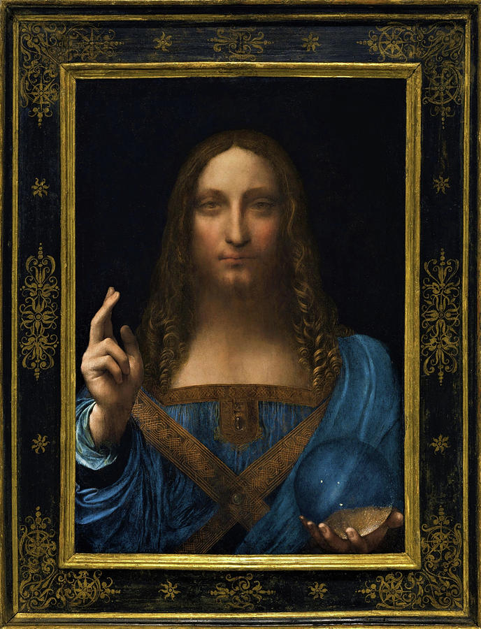 Salvator Mundi - Digital  Restored Edition Painting by Leonardo da Vinci
