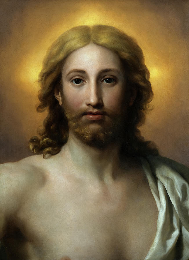 Salvator Mundi, Saviour of the World Painting by Anton Raphael ...