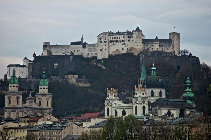 Salzburg Fortresse from Old Town Photograph by Sean Hannon