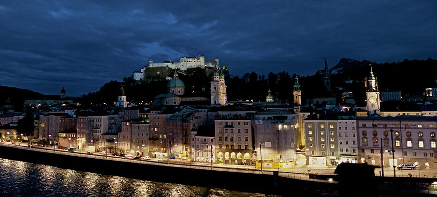 Salzburg Nachtpanorama Photograph by Sean Hannon