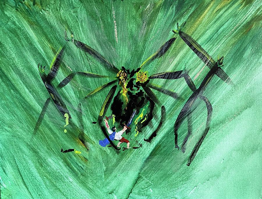 Sam and Shelob 2 Painting by Bethany Beeler