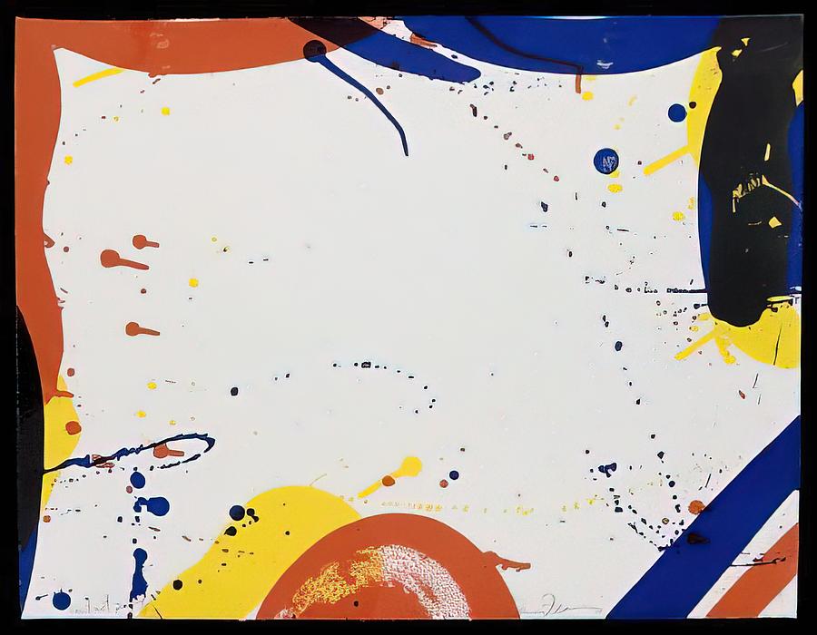 Abstract Painting - Sam Francis - Abstract Composition  SF 61  by Elizabeth Charlotte