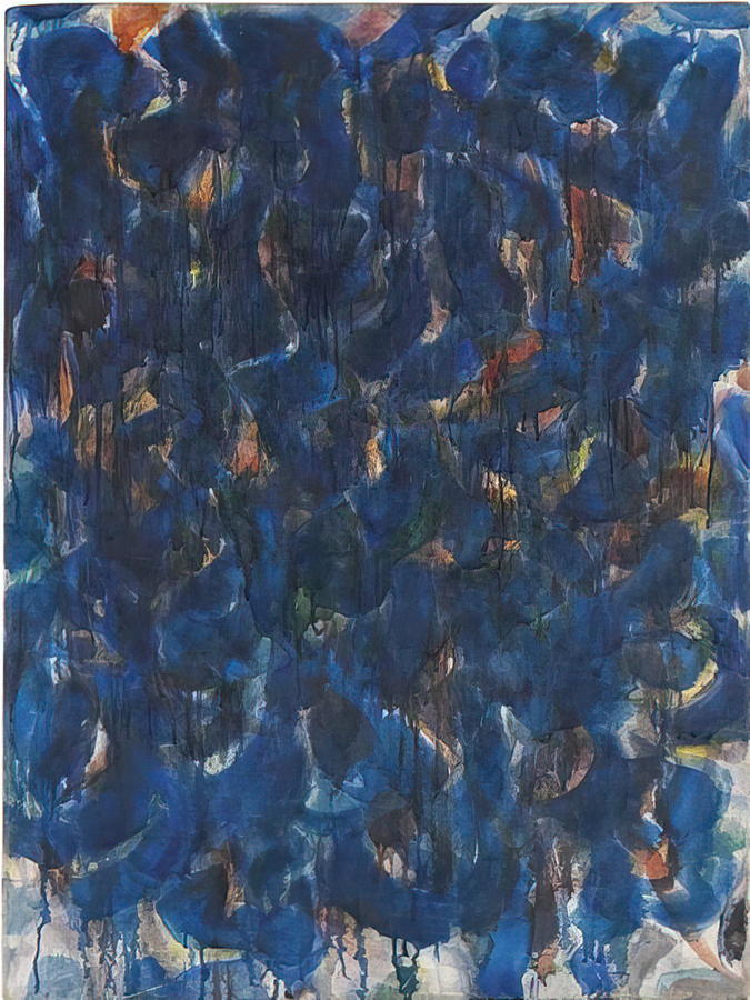 Abstract Painting - Sam Francis - Blue and Red by Elizabeth Charlotte