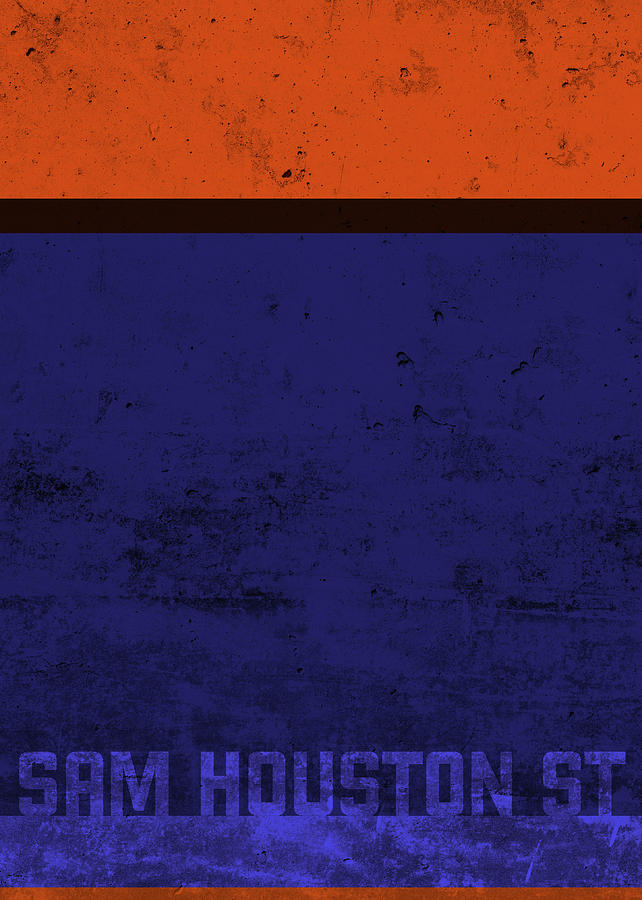 Sam Houston State Team Colors College University Distressed Bold Series ...