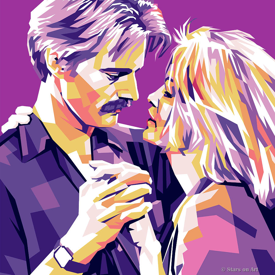 Sam Mixed Media - Sam Shepard and Jessica Lange by Stars on Art Sam Mixed Media - Sam Shepard and Jessica Lange by Stars on Art