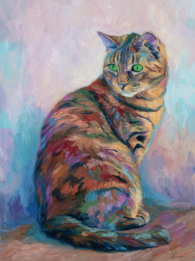 Animal Painting - Samantha by Lucie Bilodeau