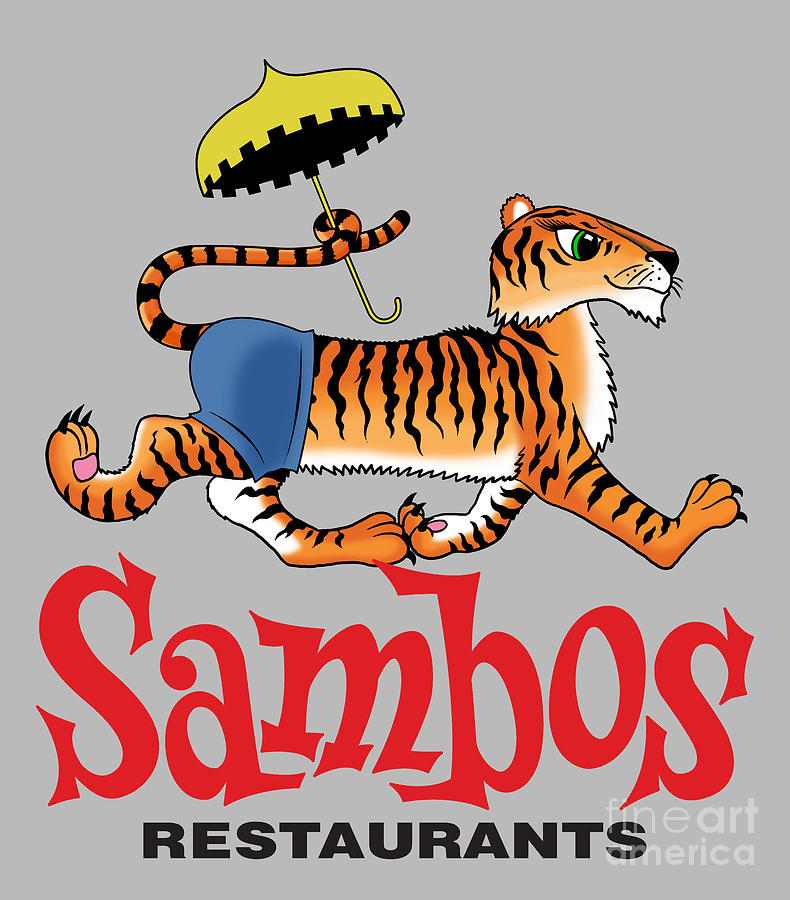 Sambo's Restaurant Tiger with Sambo's Umbrella and Pants Digital Art by ...