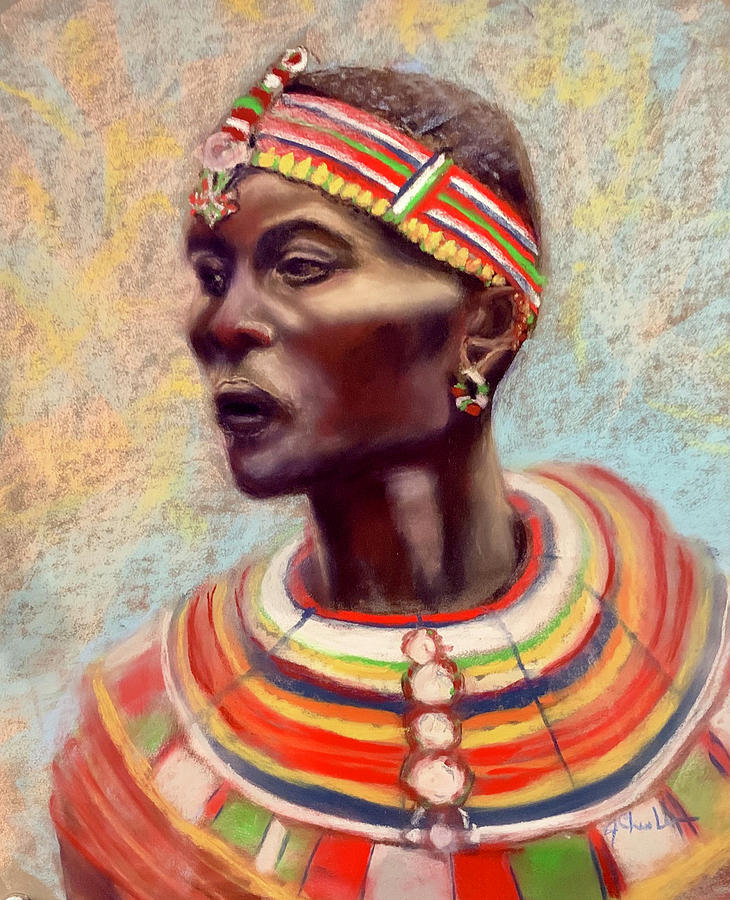 Samburu Dancer Painting by Jan Chesler