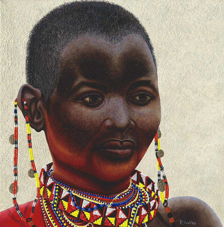 Samburu tribal woman II Painting by Russell Hinckley