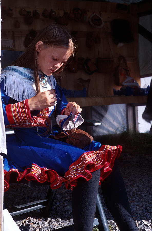 Sami Girl in Lapland Photograph by Piola666