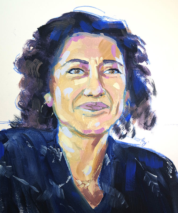 Samira Ahmed Portrait Painting #PAOTW Painting by Mike Jory