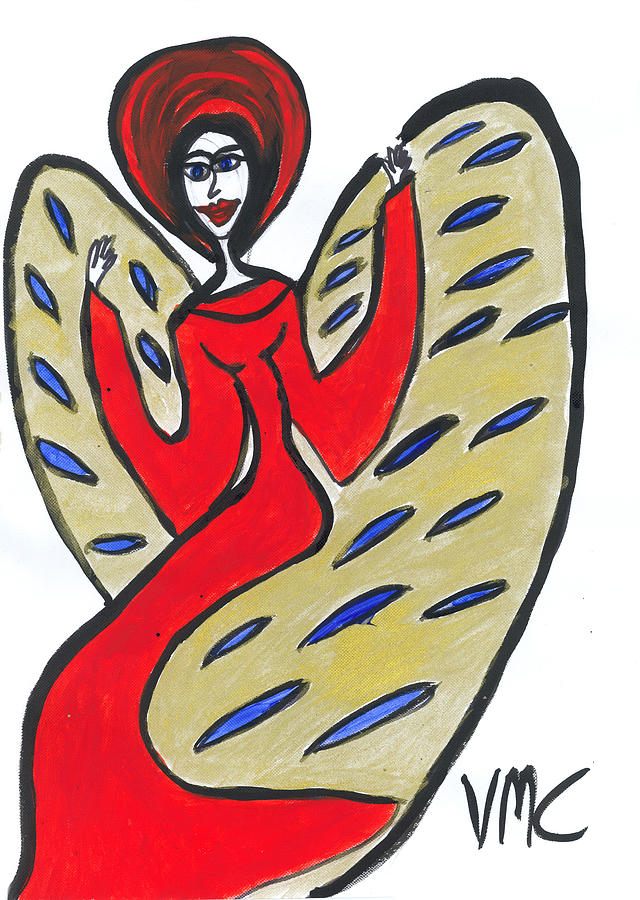 Sammatrea Angel Painting by Victoria Mary Clarke