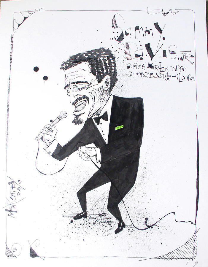 Sammy Davis Jr. Drawing by Phil Mckenney