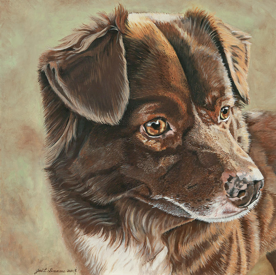 Dog Painting - Sammy Sunshine by Jerri Simmons