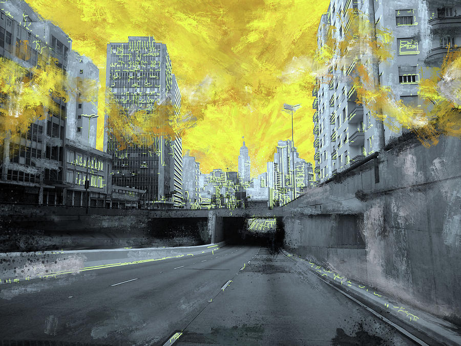 Collage Digital Art - Sampa View by Arlington Siqueira Collage Digital Art - Sampa View by Arlington Siqueira