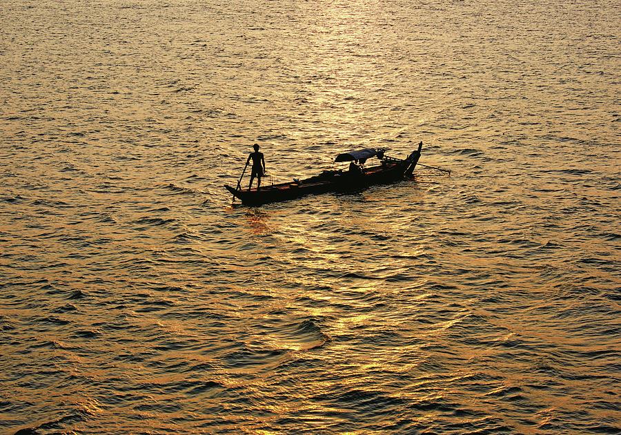 Sampan Boat on the Mekong River  Photograph by Felix Odell