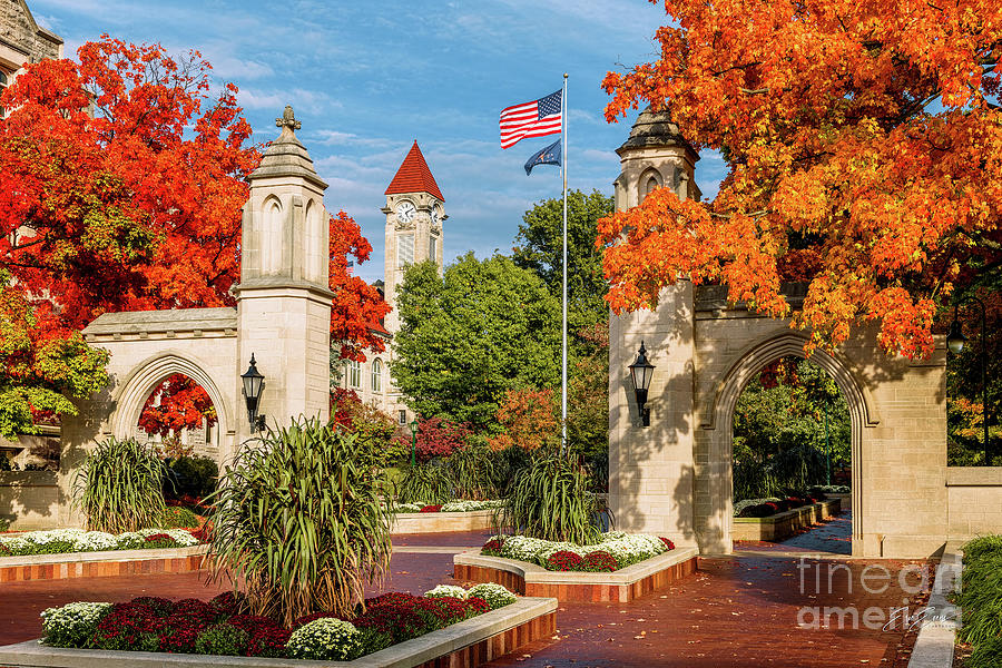 Sample Gates of Indiana University in the Fall Photograph by Aloha Art