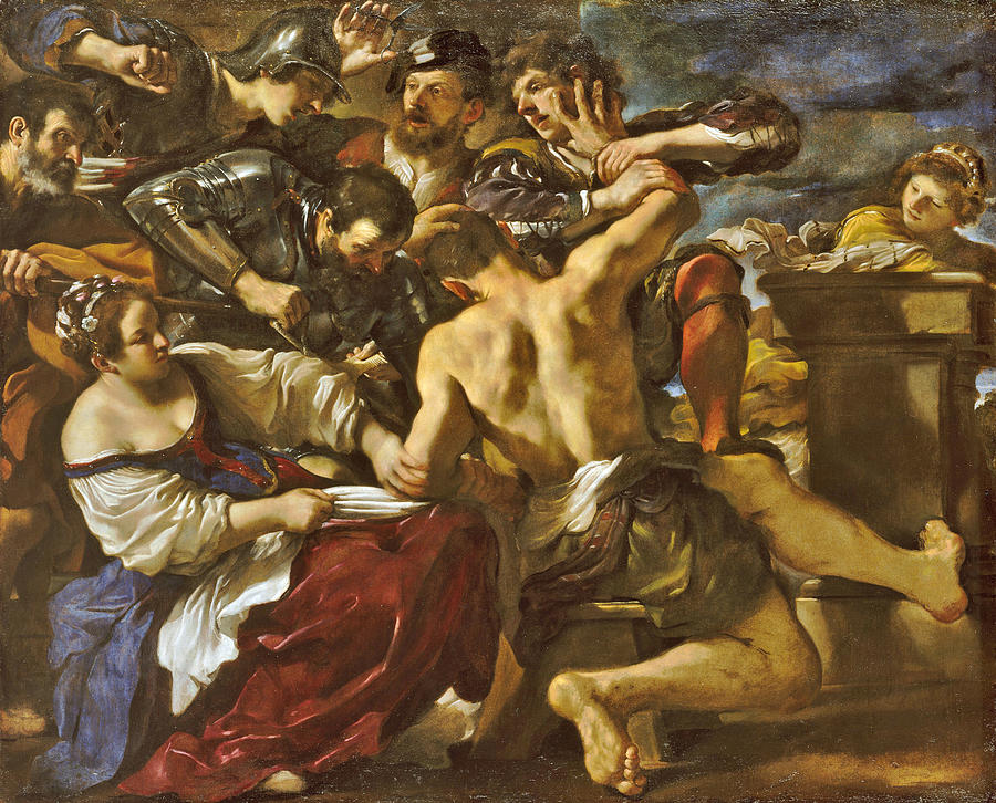 Vintage Painting - Samson Captured by the Philistines by Long Shot