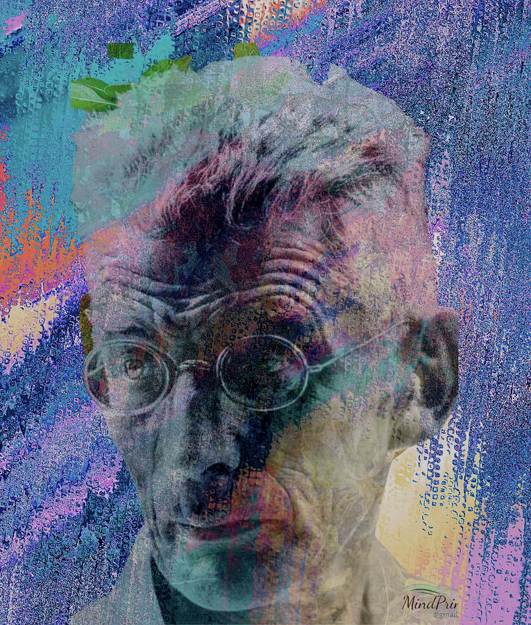 Samuel Beckett Digital Art by Asok Mukhopadhyay