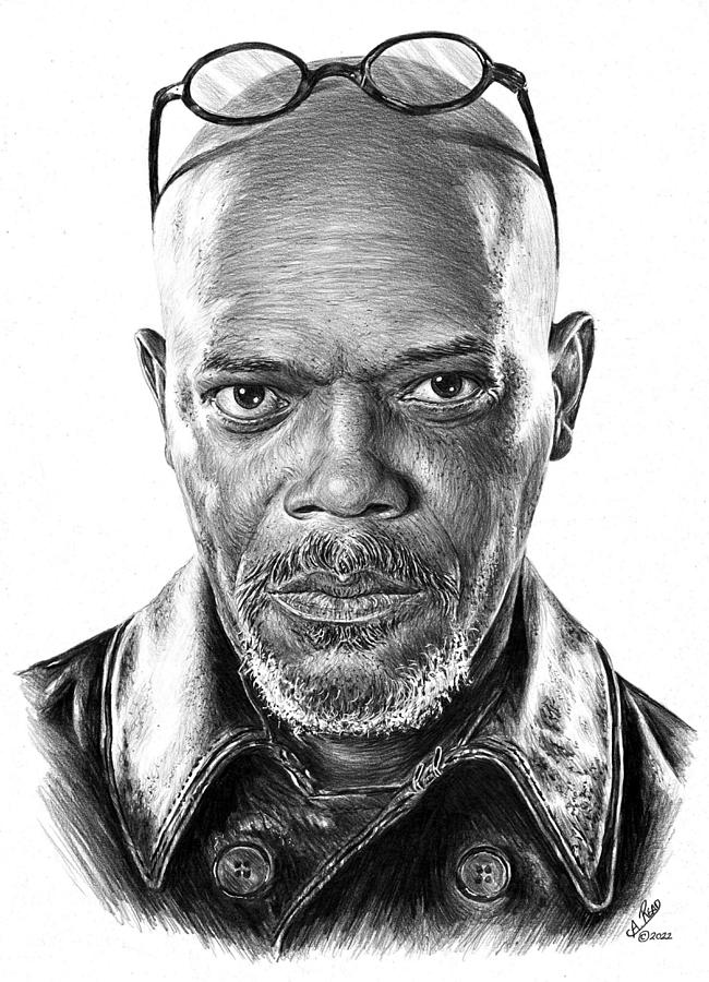 Samuel L Jackson Drawing by Andrew Read - Fine Art America