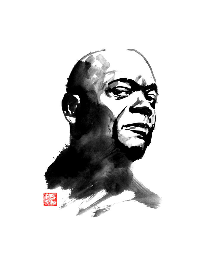 Samuel L Jackson Painting By Pechane Sumie - Fine Art America