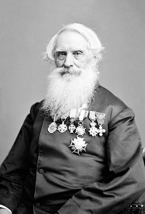 Samuel Morse Portrait - By Mathew Brady 1866 Photograph by War Is Hell Store