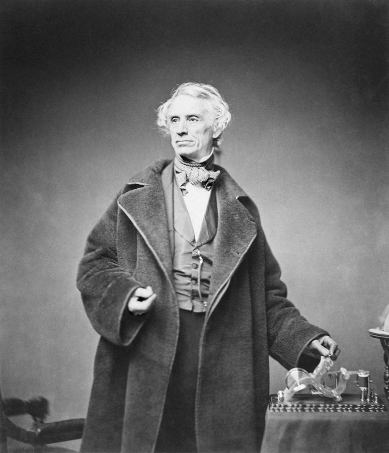 Samuel Morse With His Recorder - Mathew Brady 1857 Photograph by War Is Hell Store