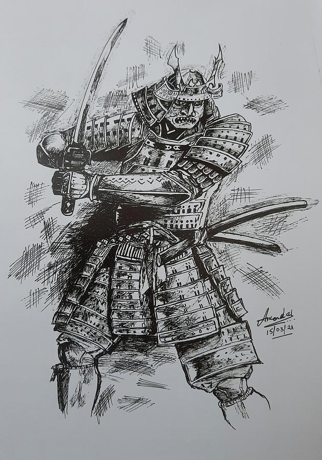 Samurai Drawing by Aritra Mondal - Fine Art America